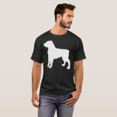 Rottweiler Hund Silhouette 22 T-Shirt (Vorne ganz)