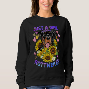Rottweiler Hund Süße Welpe Mädchen Frau Sweatshirt