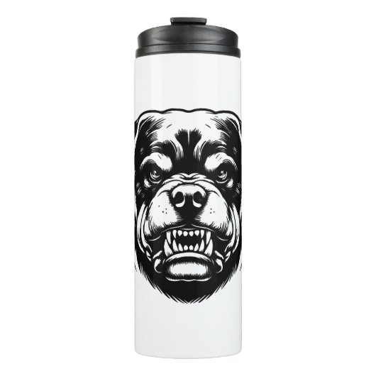 Rottweiler Hund  Thermosbecher (Vorderseite)