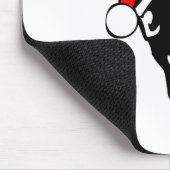 Rottweiler Hund trägt eine Red Christmas Weihnacht Mousepad (Ecke)