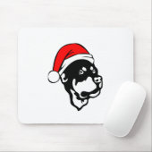 Rottweiler Hund trägt eine Red Christmas Weihnacht Mousepad (Mit Mouse)