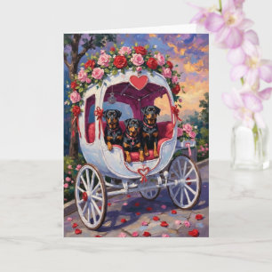 Rottweiler Hund Valentinstag Karte