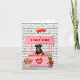 Rottweiler Hund Valentinstag Kussstand Karte