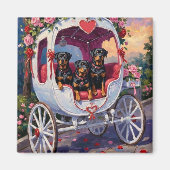 Rottweiler Hund Valentinstag Magnet (Vorne)