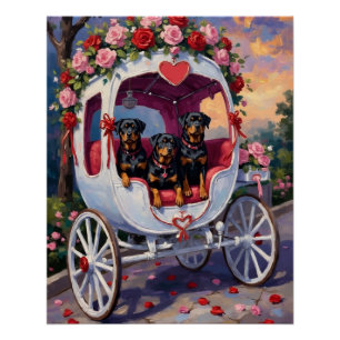 Rottweiler Hund Valentinstag Poster
