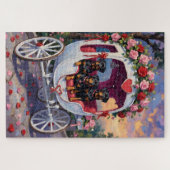 Rottweiler Hund Valentinstag Puzzle (Horizontal)