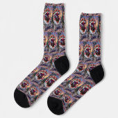 Rottweiler Hund Valentinstag Socken (Linkes Detail)