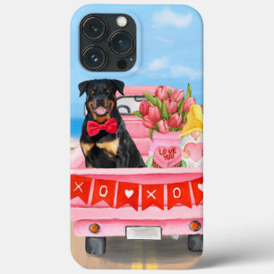 Rottweiler Hund Valentinstag Truck Herzen Case-Mate iPhone Hülle
