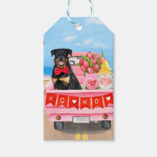Rottweiler Hund Valentinstag Truck Herzen Geschenkanhänger