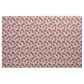 Rottweiler Hund Vintage Blumenmotive Rosa Stoff (Fat Quarter (45,7 x 55,9 cm))