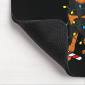 Rottweiler Hund Weihnachtsbeleuchtung Weihnachtsma Mousepad (Ecke)