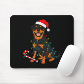 Rottweiler Hund Weihnachtsbeleuchtung Weihnachtsma Mousepad (Mit Mouse)
