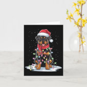 Rottweiler Hund Weihnachtsmannmütze Weihnachtsbaum Karte (Gelbe Blume)