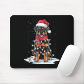 Rottweiler Hund Weihnachtsmannmütze Weihnachtsbaum Mousepad (Mit Mouse)