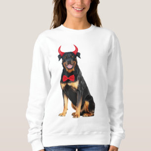 Rottweiler Hund zu Halloween Sweatshirt