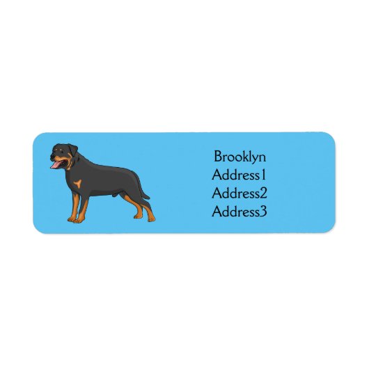 Rottweiler Hunde Cartoon Illustration (Vorne)