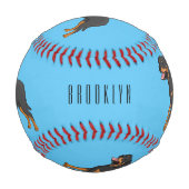 Rottweiler Hunde Cartoon Illustration Baseball (Rückseite)