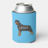 Rottweiler Hunde Cartoon Illustration Dosenkühler (Kanne Rückseite)