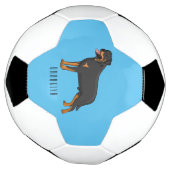 Rottweiler Hunde Cartoon Illustration Fußball (Gedreht)