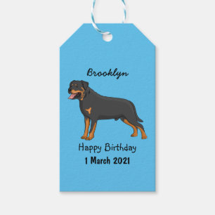 Rottweiler Hunde Cartoon Illustration Geschenkanhänger
