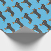 Rottweiler Hunde Cartoon Illustration Geschenkpapier (Ecke)