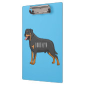 Rottweiler Hunde Cartoon Illustration Klemmbrett (Links)
