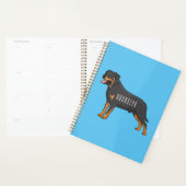 Rottweiler Hunde Cartoon Illustration Planer (Anzeige)