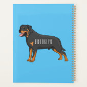 Rottweiler Hunde Cartoon Illustration Planer (Rückseite)