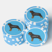 Rottweiler Hunde Cartoon Illustration Pokerchips (Stapel)