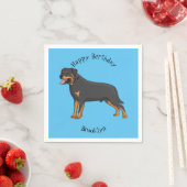 Rottweiler Hunde Cartoon Illustration Serviette (Beispiel)