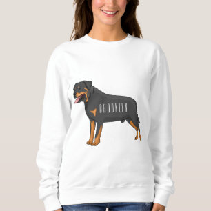 Rottweiler Hunde Cartoon Illustration Sweatshirt