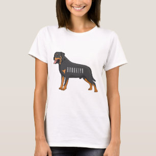 Rottweiler Hunde Cartoon Illustration T-Shirt