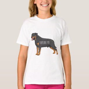 Rottweiler Hunde Cartoon Illustration T-Shirt