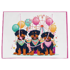 Rottweiler Hunde im Karneval Große Geschenktüte