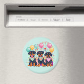 Rottweiler Hunde im Karneval Magnet (In Situ (Geschirrspüler))