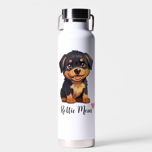 Rottweiler Hunde Mama Kupfer Vakuum Trinkflasche (Vorne)