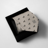 Rottweiler Hunde Muster Mit Monogramm Krawatte