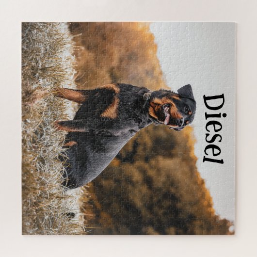 Rottweiler Hunde Personalisierte Custom Puzzle (Horizontal)