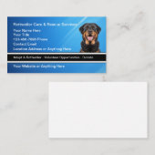 Rottweiler Hunde-Rassenrettungsdienste Visitenkarte (Vorne/Hinten)