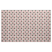 Rottweiler Hunde Rosa Blüten Stoff (Fat Quarter (45,7 x 55,9 cm))