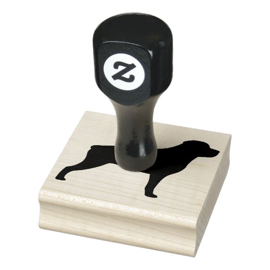 Rottweiler Hunde Silhouette Gummistempel (Stempel)