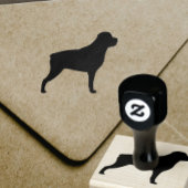 Rottweiler Hunde Silhouette Gummistempel
