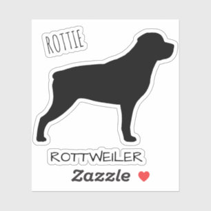 Rottweiler Hunde Silhouette Profil Vinyl Sticker