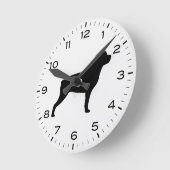 Rottweiler Hunde Silhouette rund Uhr (Winkel)