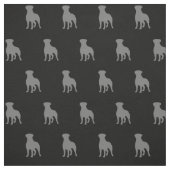 Rottweiler Hunde Silhouetten Gemustert Stoff (Muster)