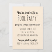 Rottweiler Hunde Sommer Pool Flolows Einladung (Rückseite)