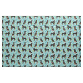 Rottweiler Hunde und Hundespielzeug hellblau Stoff (Fat Quarter (45,7 x 55,9 cm))