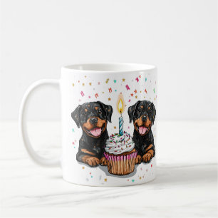 Rottweiler-Hunde zum Geburtstag Kaffeetasse
