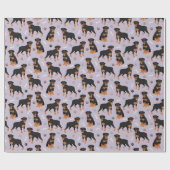 Rottweiler-Hundebeinen und -Paws-Wrapping Paper Geschenkpapier (Flach)