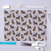 Rottweiler-Hundebeinen und Pfotenpapier Seidenpapier (Handwerk)